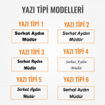 masa isimlikleri için yazı tipi çeşitleri
